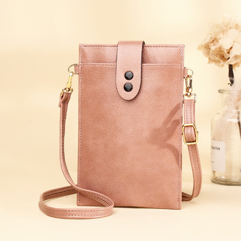 Net Red Japanese Literary Retro Shoulder Bag Simple Casual Vertical Mini Bag Korean Version Messenger Mobile Phone Bag