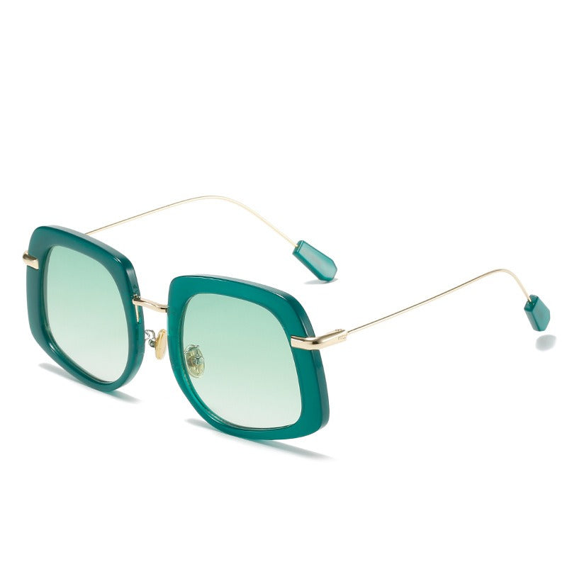 Elliptical Sunglasses Trendy Milan Fashion Show Colorful Sunglasses