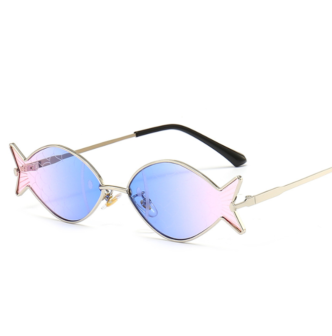 New fish shaped polygonal personality fashion sunglasses selfie shopping street shooting sunglasses