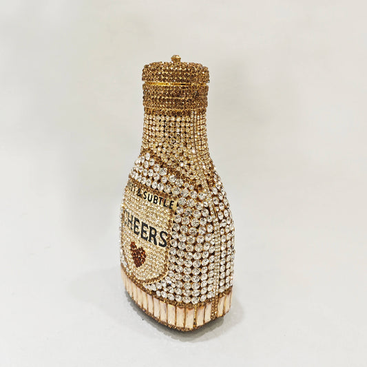 Women Bottle Crystal Evening Bag Lady Diamond Wedding Bridal Purses Female Rhinestone Party Prom Clutches Bags