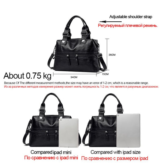 Large Capacity Latest Sheepskin Leather Women's Handbag High Quality Shoulder Bags for Women New Solid Color Crossbody Bag