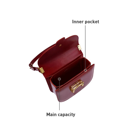 Original Women Bag New Trendy High-end Wedding Bag Shoulder Bag Commuting Handbag Retro Style Saddle Bag