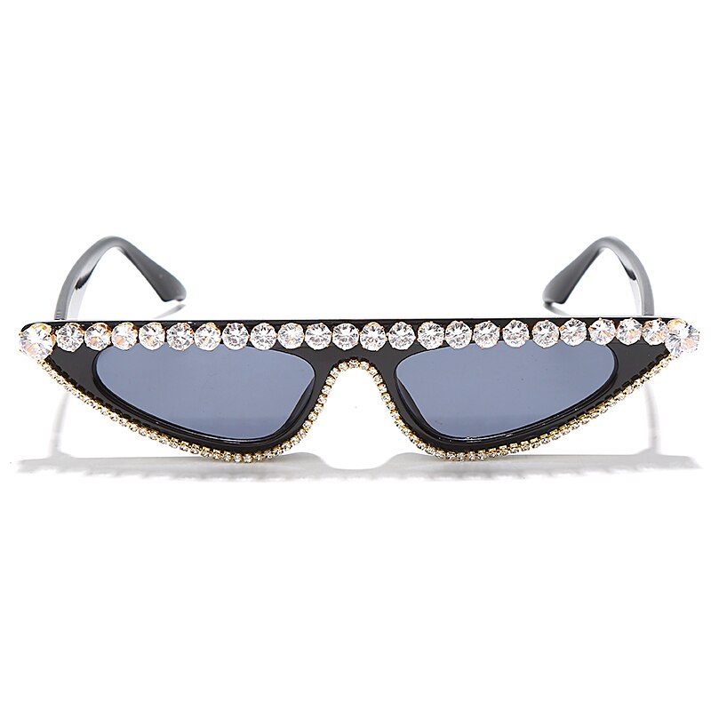 Cat Eye Sunglasses Women Luxury Diamond Sunglasses Men Small Glasses Ladies Vintage Rhinestone Sunglasses Retro Female