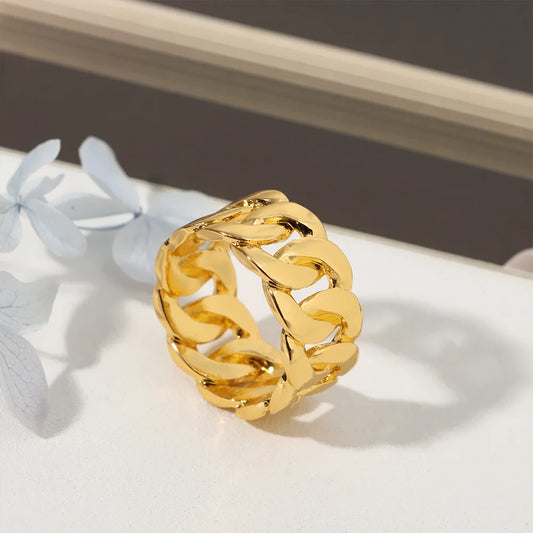 Women's Gold Ring Classic Chain Ring Gorgeous Jewelry Gifts Luxury Quality Jewelry Rings For Man Woman