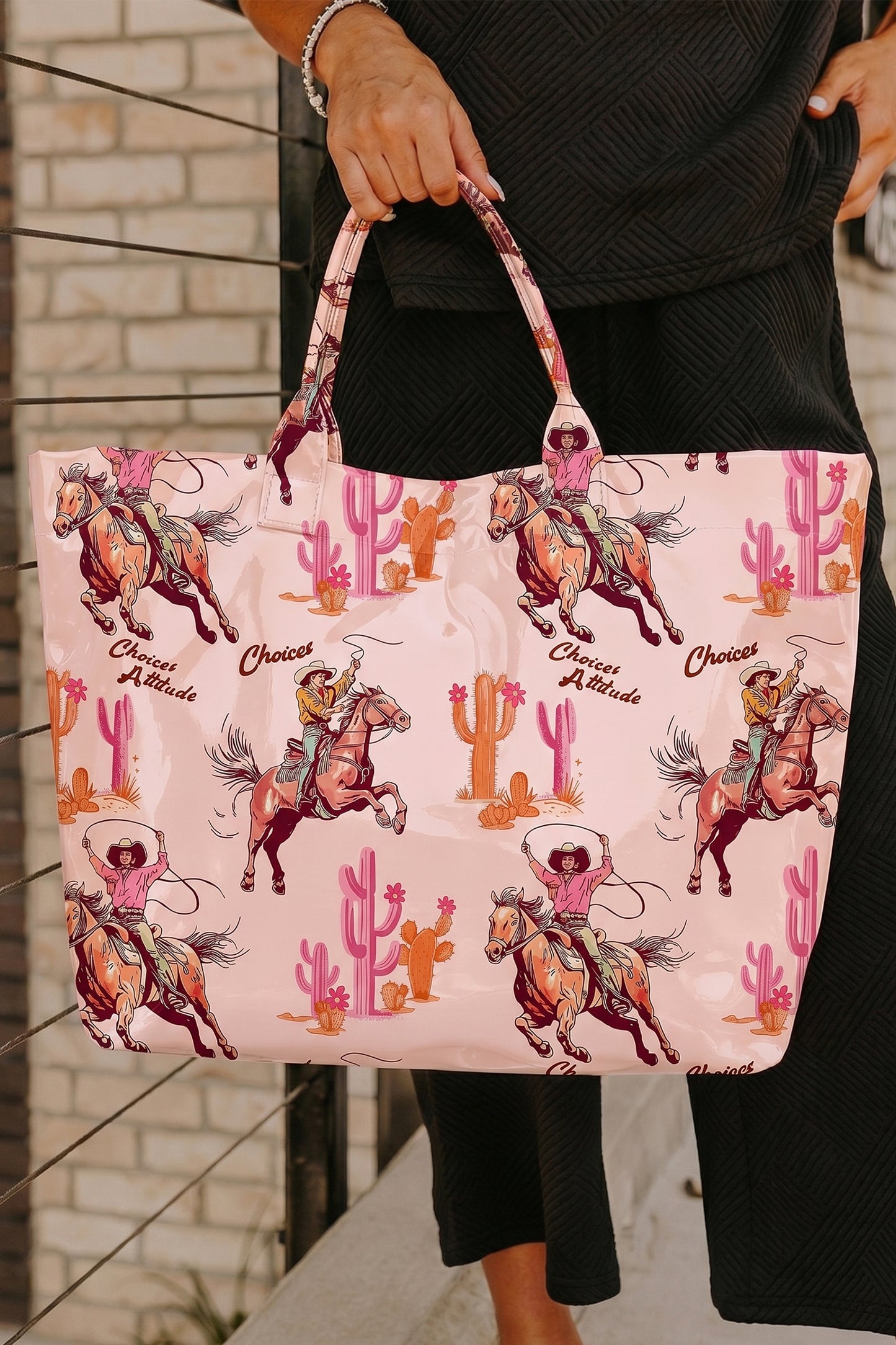 Polka Dot Glossy Tote Bag