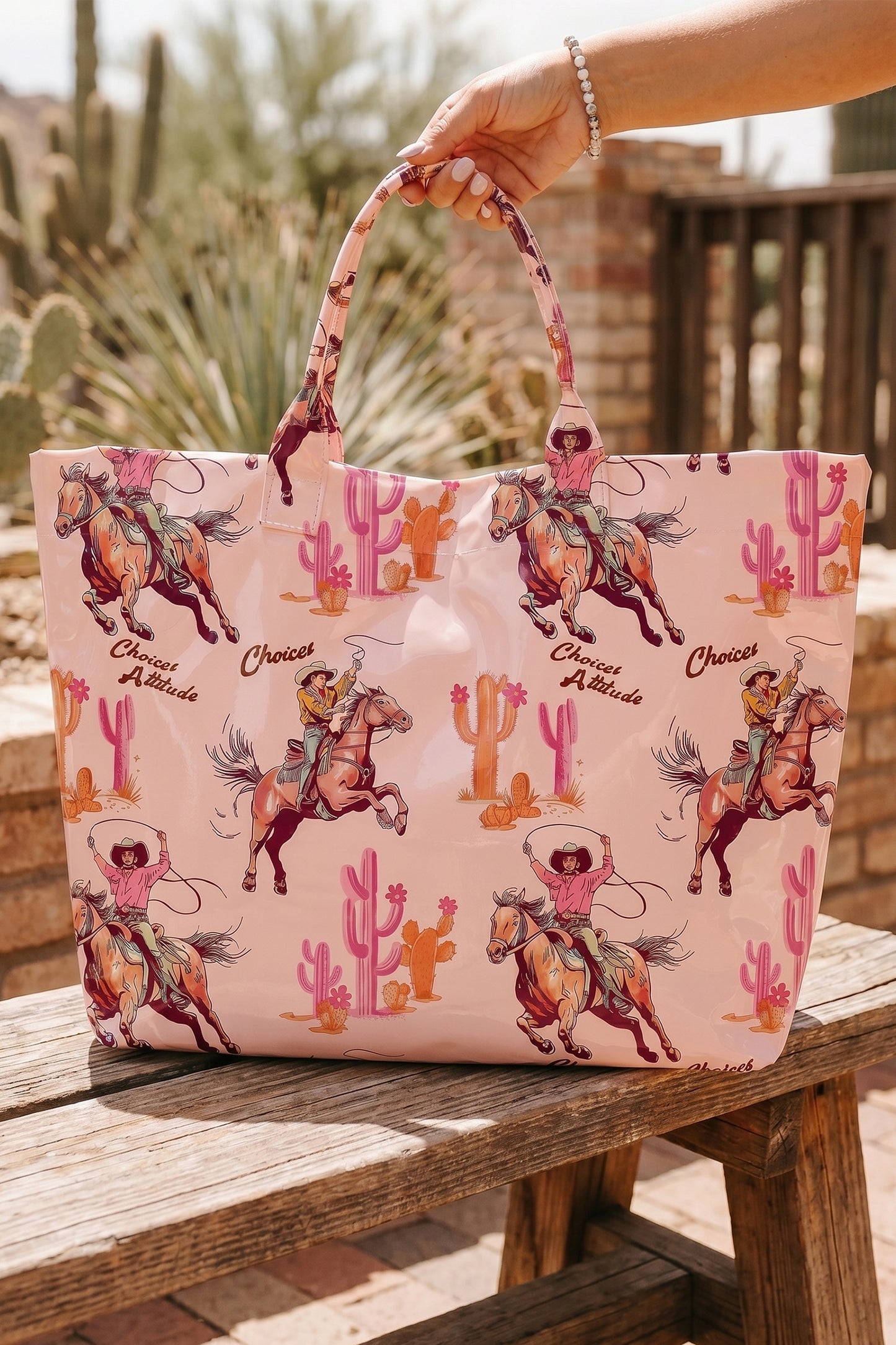 Polka Dot Glossy Tote Bag