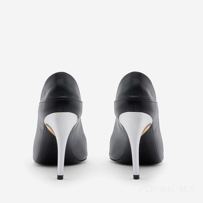 Round head fish mouth shaped heel summer high heels