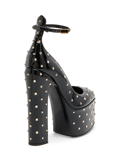 Platform Shoes Office Lady Chunky Heels Ladies Shoes Rivet Ankle Strap Thick Bottom