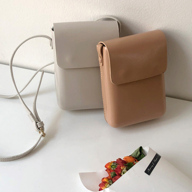 Korea Ins Mobile Phone Bag Female Messenger Small Bag New Trendy Fashion All-Match Vertical Shoulder Bag Small Shoulder Bag