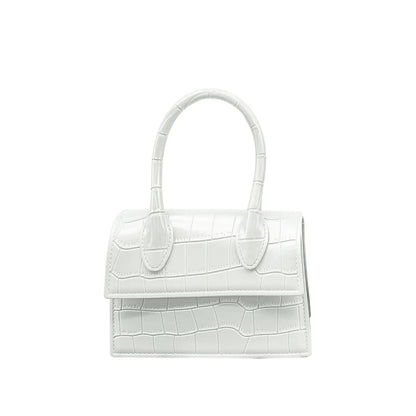 Fashion Crocodile Pattern PVC Women Top Handle Purse Jelly Color Brand Crossbody Bag  Summer Mini Beach Handbag