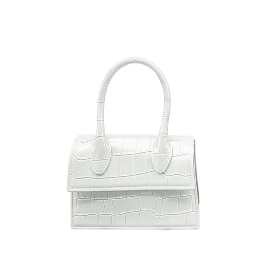 Fashion Crocodile Pattern PVC Women Top Handle Purse Jelly Color Brand Crossbody Bag  Summer Mini Beach Handbag