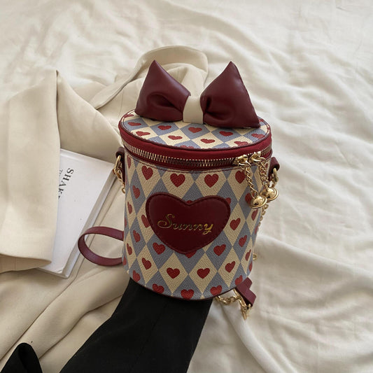 Popular Mini Small Bag Women's Summer New Trendy All-Match Diagonal Bag Ins Love Bag Cylinder Bag