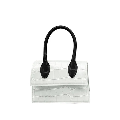 Fashion Crocodile Pattern PVC Women Top Handle Purse Jelly Color Brand Crossbody Bag  Summer Mini Beach Handbag