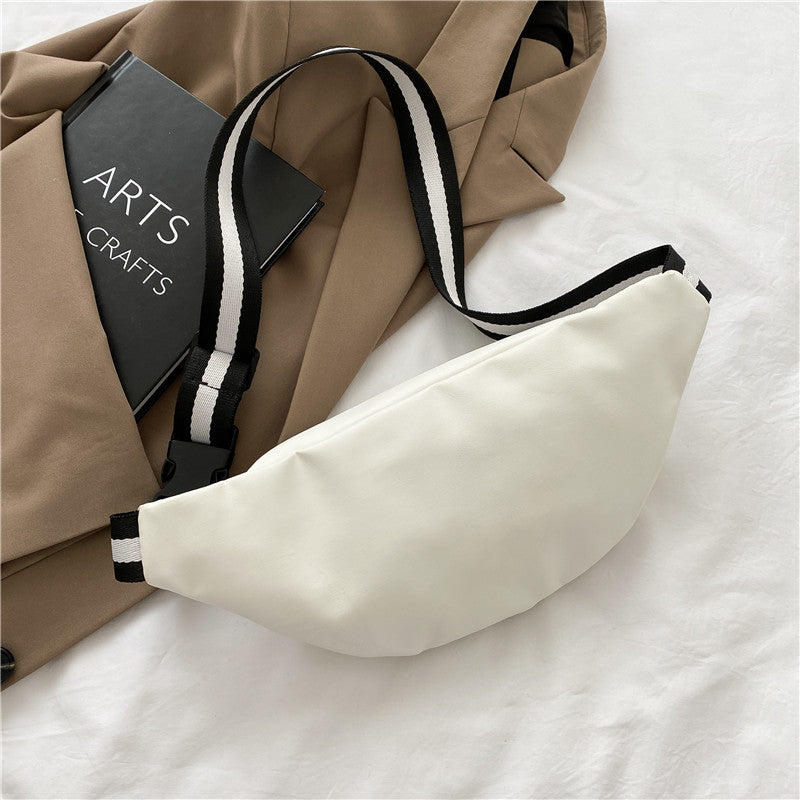 Ins Street Trend Waist Bag New Simple And Lightweight Wide Shoulder Strap Messenger Chest Bag Casual Shoulder Bag