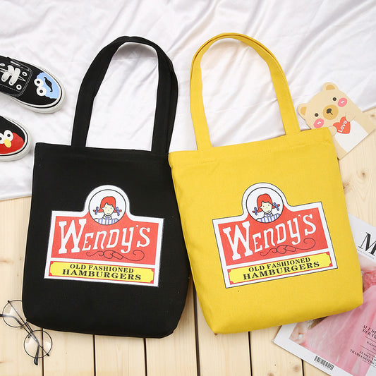 New Trend Fashion Shoulder Bag Student Class Tutoring Large Capacity Canvas Bag Female Shopping Canvas Bag