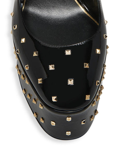 Platform Shoes Office Lady Chunky Heels Ladies Shoes Rivet Ankle Strap Thick Bottom