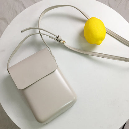 Korea Ins Mobile Phone Bag Female Messenger Small Bag New Trendy Fashion All-Match Vertical Shoulder Bag Small Shoulder Bag