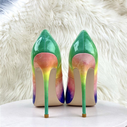 stiletto Women's Shylock high heels, rainbow sexy high heels