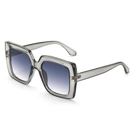 Square rice nail sunglasses women trendy personality PC large frame sunglasses