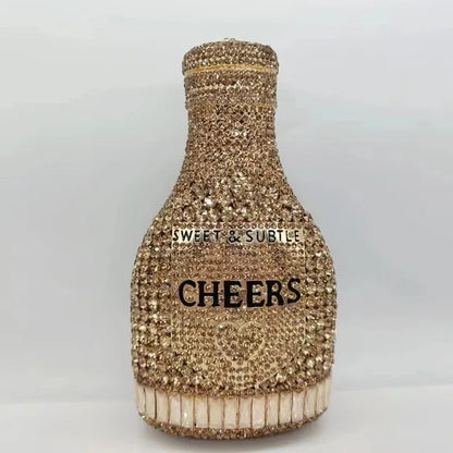Women Bottle  Crystal Evening Bag Lady Diamond Wedding Bridal Purses Female Rhinestone Party Prom Clutches Bags