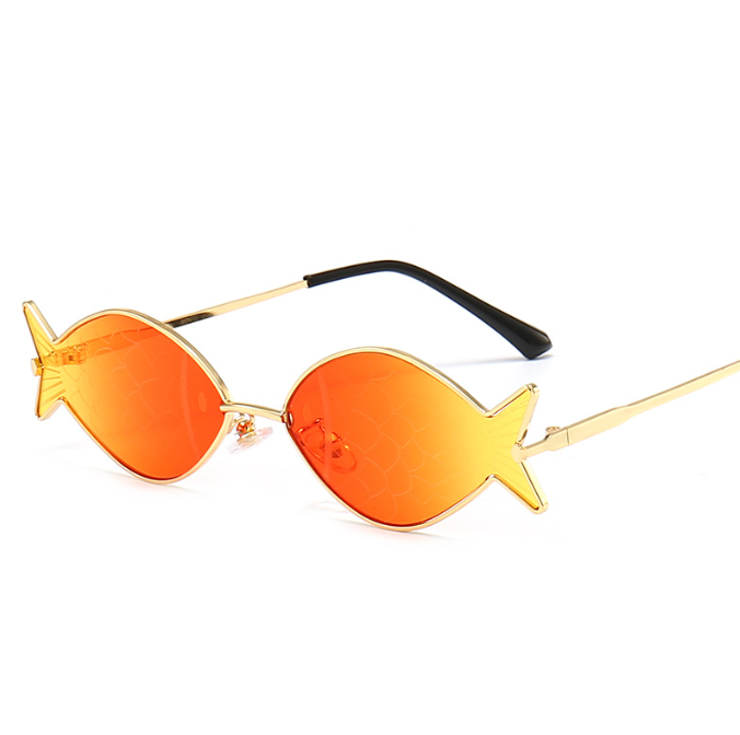 New fish shaped polygonal personality fashion sunglasses selfie shopping street shooting sunglasses
