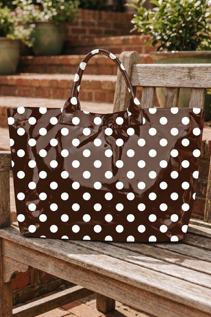 Polka Dot Glossy Tote Bag