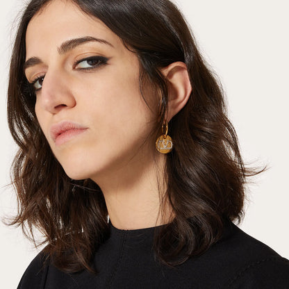 V-shaped small round stud earrings for women, fashion crystal earrings earring studs ear drops jewelry