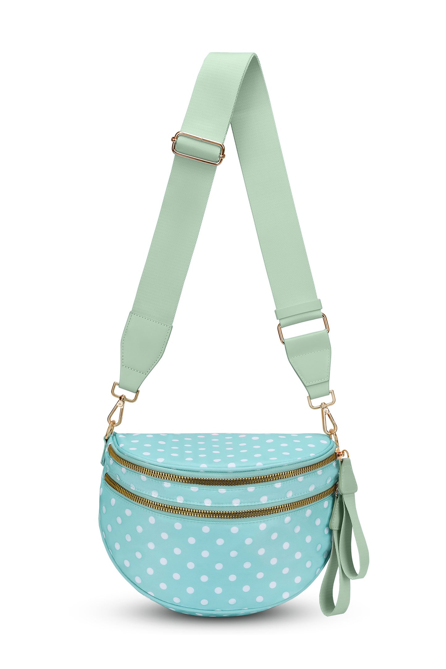 Retro Polka Dot Print Crossbody Bag