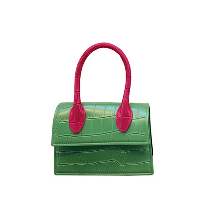 Fashion Crocodile Pattern PVC Women Top Handle Purse Jelly Color Brand Crossbody Bag  Summer Mini Beach Handbag