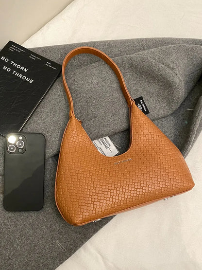 Texture PU Leather Shoulder Bag