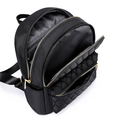 Fashion Diamond Lattice Women Backpack Durable Fabric Nylon Backpack Pretty Style Girls School Backpack Female Travel Backpack