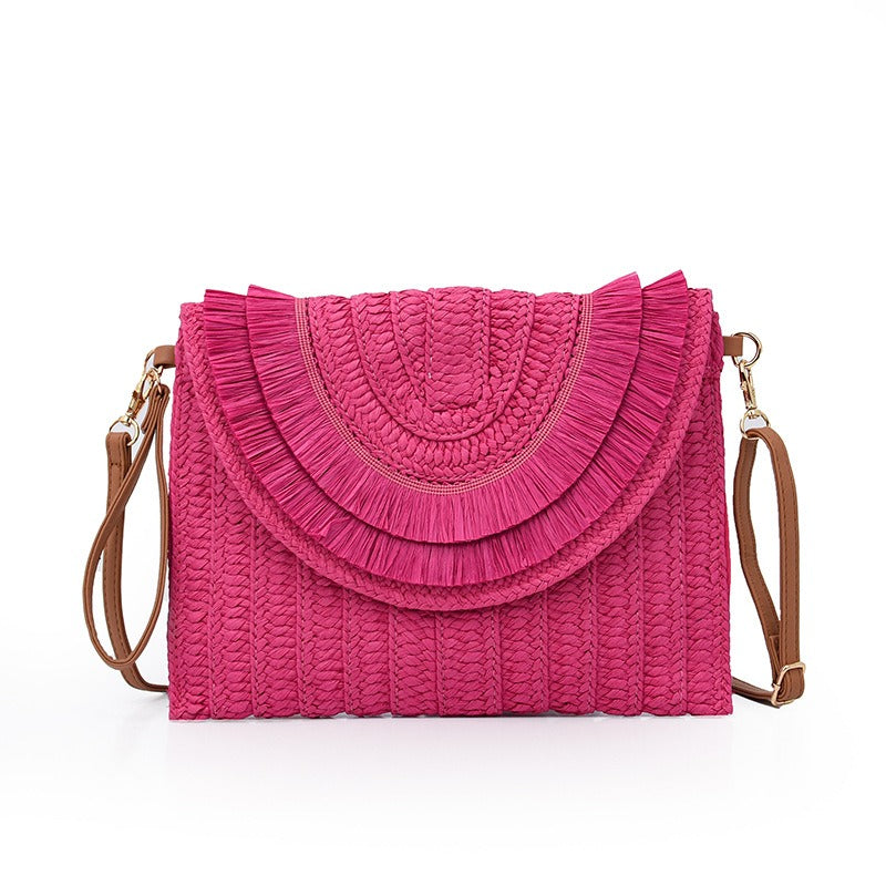 Woven shoulder bag for women's portable bag