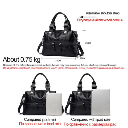Large Capacity Latest Sheepskin Leather Women's Handbag High Quality Shoulder Bags for Women New Solid Color Crossbody Bag
