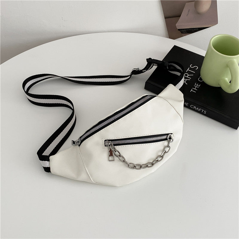 Ins Street Trend Waist Bag New Simple And Lightweight Wide Shoulder Strap Messenger Chest Bag Casual Shoulder Bag