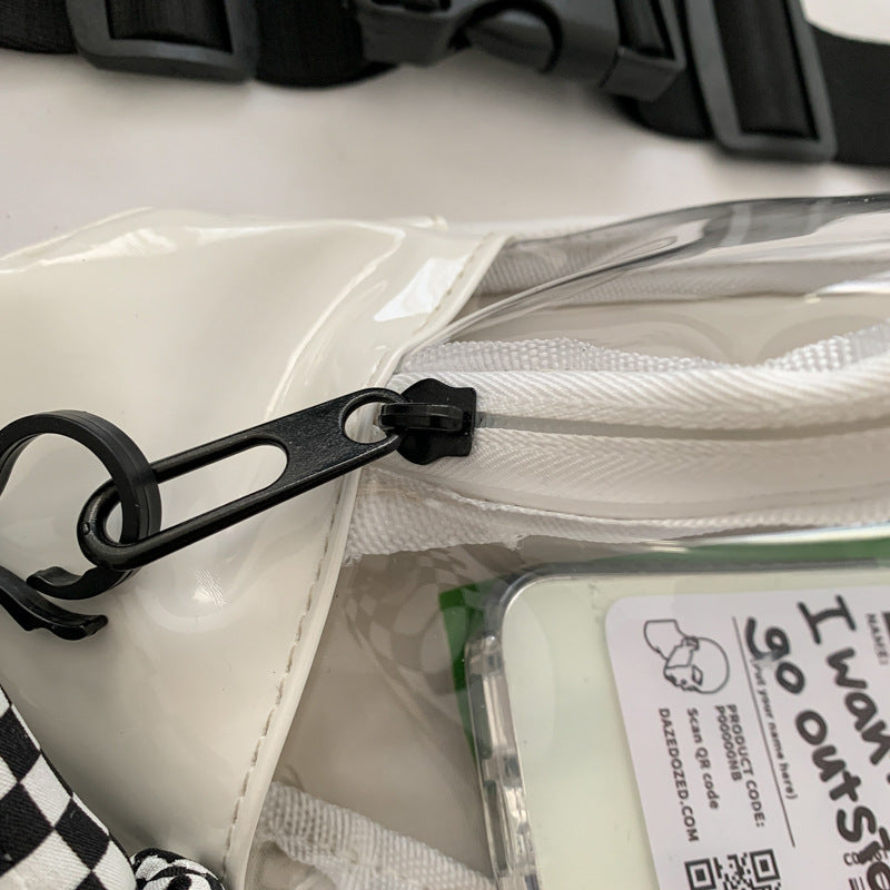 Personality Messenger Bag New Ins Sports And Leisure Super Fire Single Shoulder Bag Waist Bag PVC Transparent Chest Bag