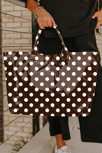 Polka Dot Glossy Tote Bag