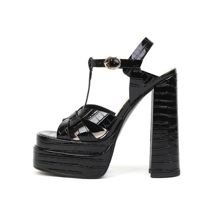 Summer Women's Shoes Waterproof Platform Over Height With Chunky Heel Sandals High Heels Platform Shoes