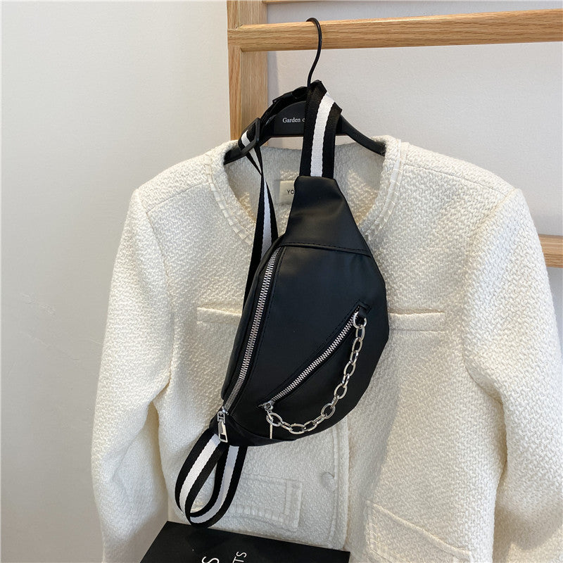 Ins Street Trend Waist Bag New Simple And Lightweight Wide Shoulder Strap Messenger Chest Bag Casual Shoulder Bag