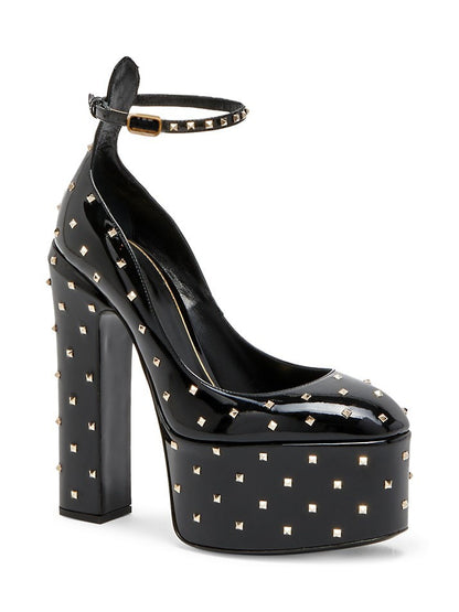 Platform Shoes Office Lady Chunky Heels Ladies Shoes Rivet Ankle Strap Thick Bottom