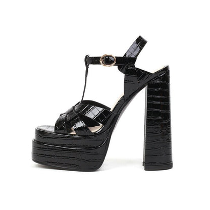 Summer Women's Shoes Waterproof Platform Over Height With Chunky Heel Sandals High Heels Platform Shoes