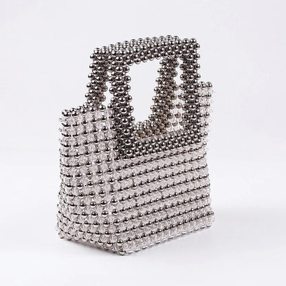 Women Summer Fashion Top-handle Ladies Party Dinner Evening Handmade Exquisite Purses and Handbags
