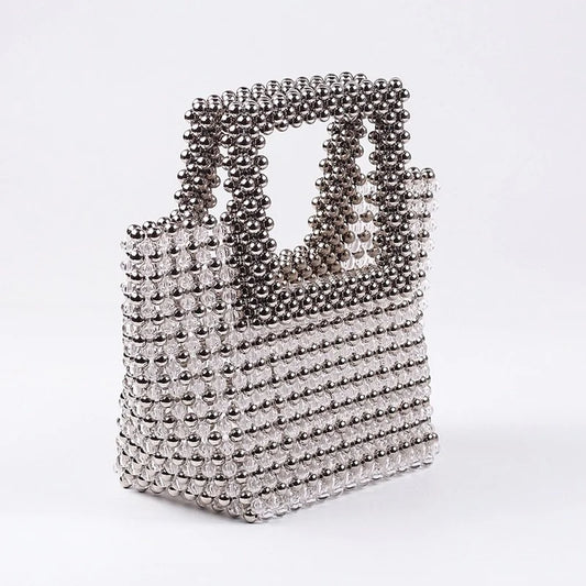 Women Summer Fashion Top-handle Ladies Party Dinner Evening Handmade Exquisite Purses and Handbags