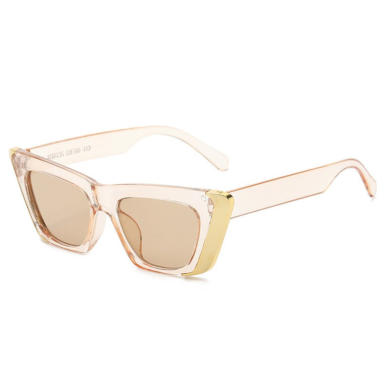 Fashionable Fashion Brand Cat Eye Sunglasses For Women Sunscreen Ins Small Frame UV Resistant Sunglasses For Men In Summer
