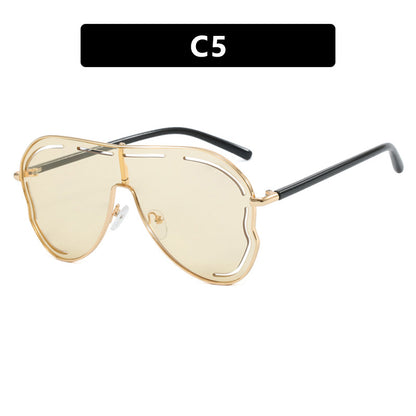 Conjoined large frame toad shaped sunglasses, new spicy girl sunglasses