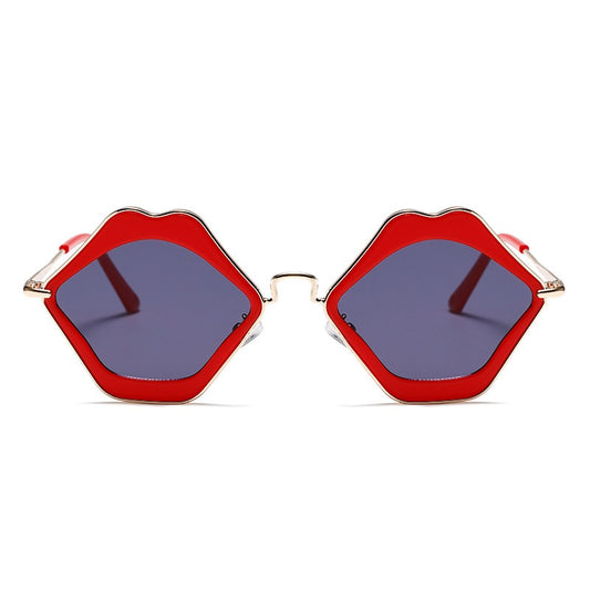 Lip metal sexy sunglasses with UV protection