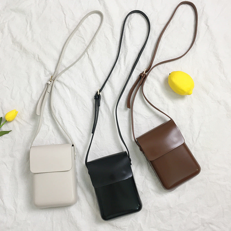 Korea Ins Mobile Phone Bag Female Messenger Small Bag New Trendy Fashion All-Match Vertical Shoulder Bag Small Shoulder Bag