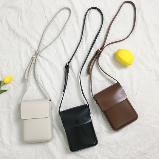 Korea Ins Mobile Phone Bag Female Messenger Small Bag New Trendy Fashion All-Match Vertical Shoulder Bag Small Shoulder Bag