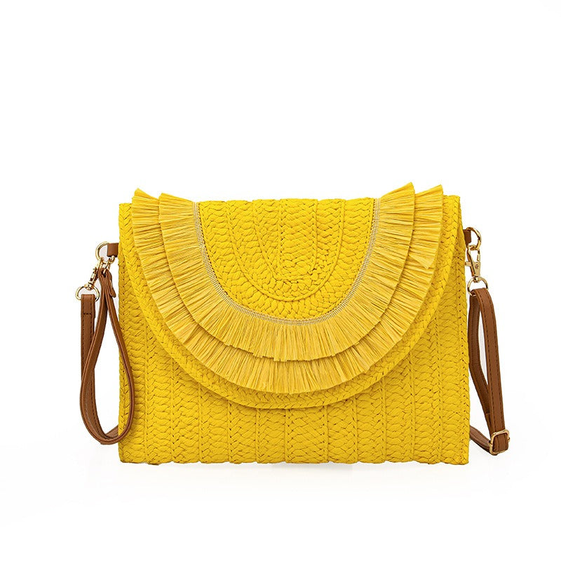 Woven shoulder bag for women's portable bag