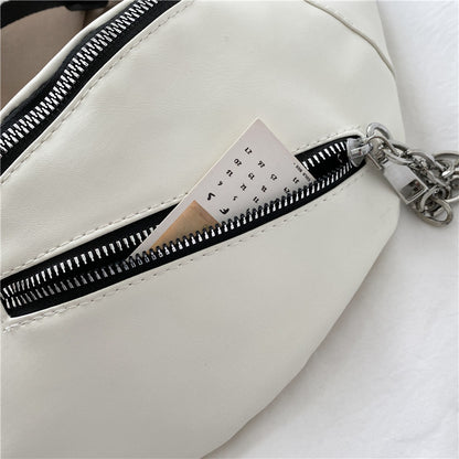 Ins Street Trend Waist Bag New Simple And Lightweight Wide Shoulder Strap Messenger Chest Bag Casual Shoulder Bag