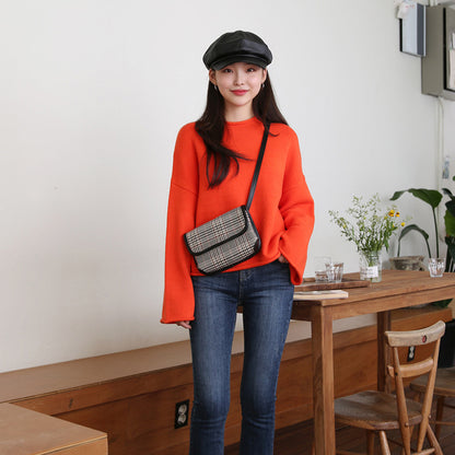 Bags New Trendy Retro Net Red One-Shoulder Messenger Bag Female All-Match Ins Student Waist Bag Small Square Bag